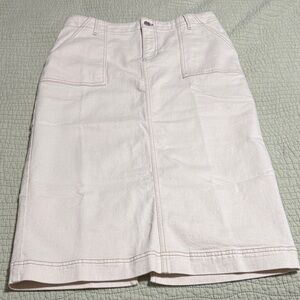 NWT Talbots Cream Pencil Skirt